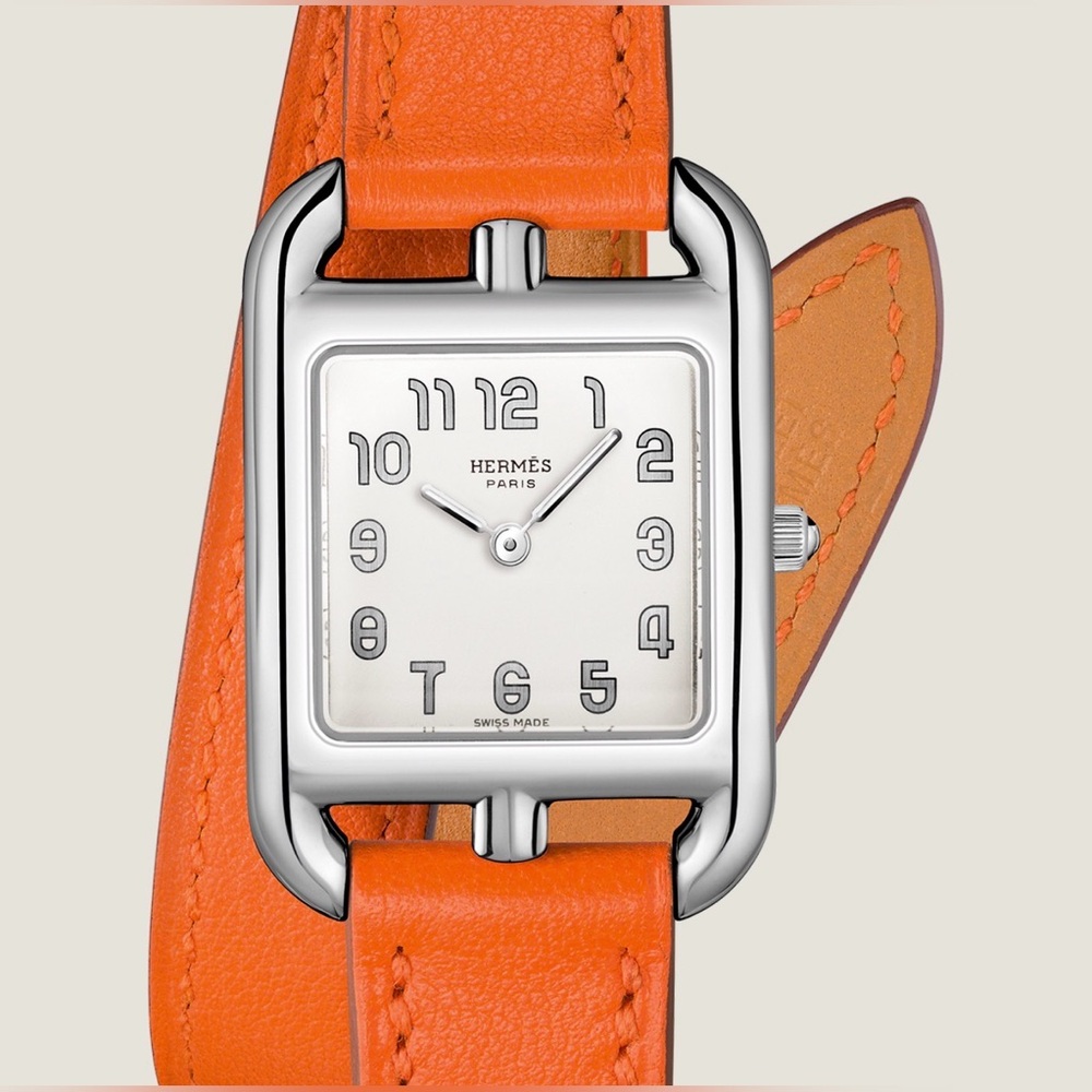 Hermes Cape Cod Large Model Orange Wrap Watch W/Classic Orange Strap Brand New 🆕
